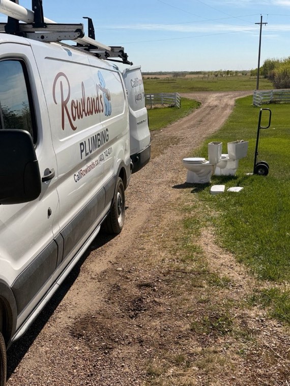 Old toilets removed from a rural property